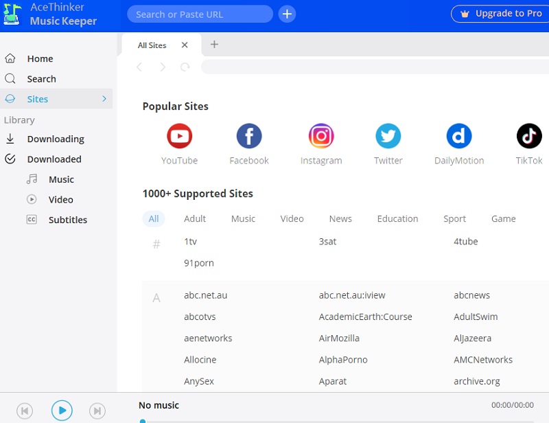 acethinker music keeper as bandcamp downloader