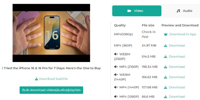 paste the link to the tool